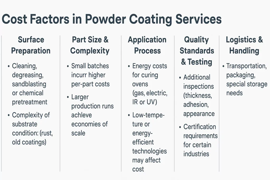 Cost Factors in Powder Coating Services: What Affects Your Price