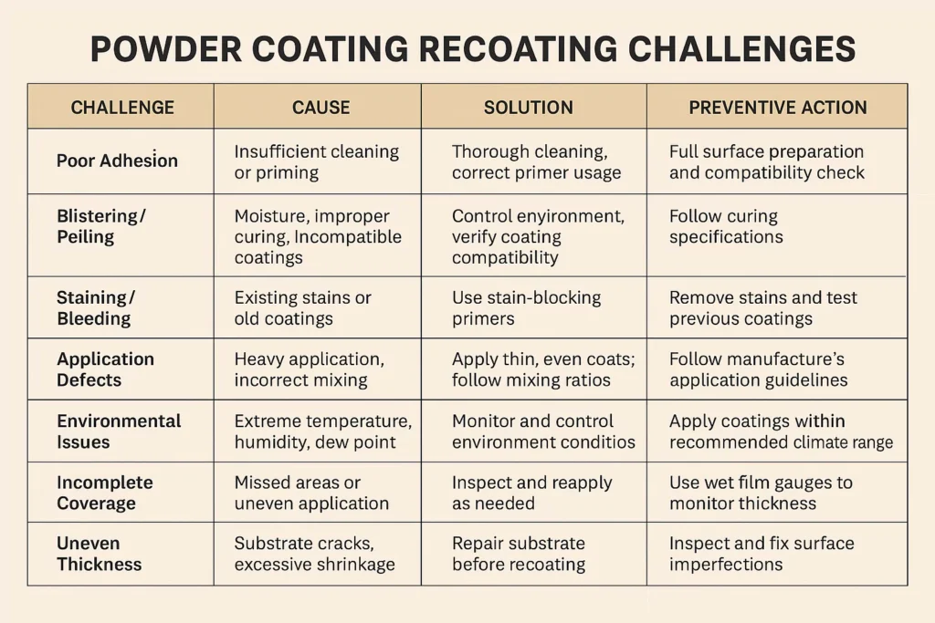 What Challenges Occur During Recoating and How Can You Solve Them